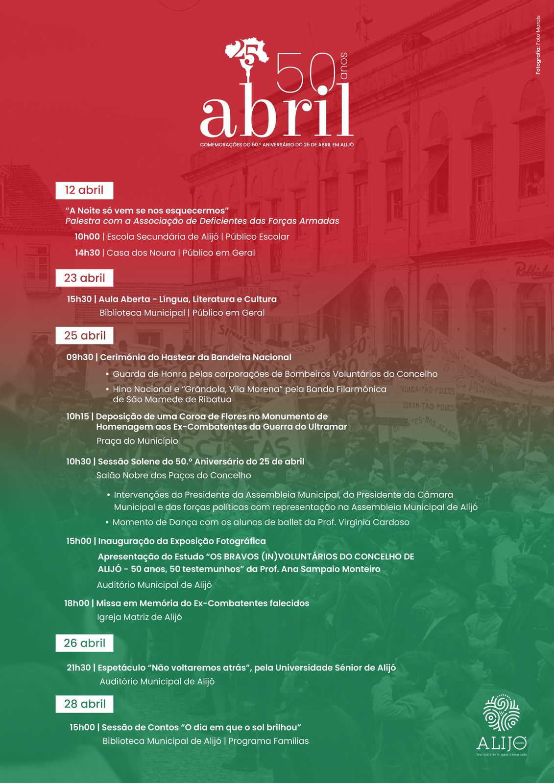 Alijó assinala 50º aniversário do 25 de abril com vasto programa de atividades