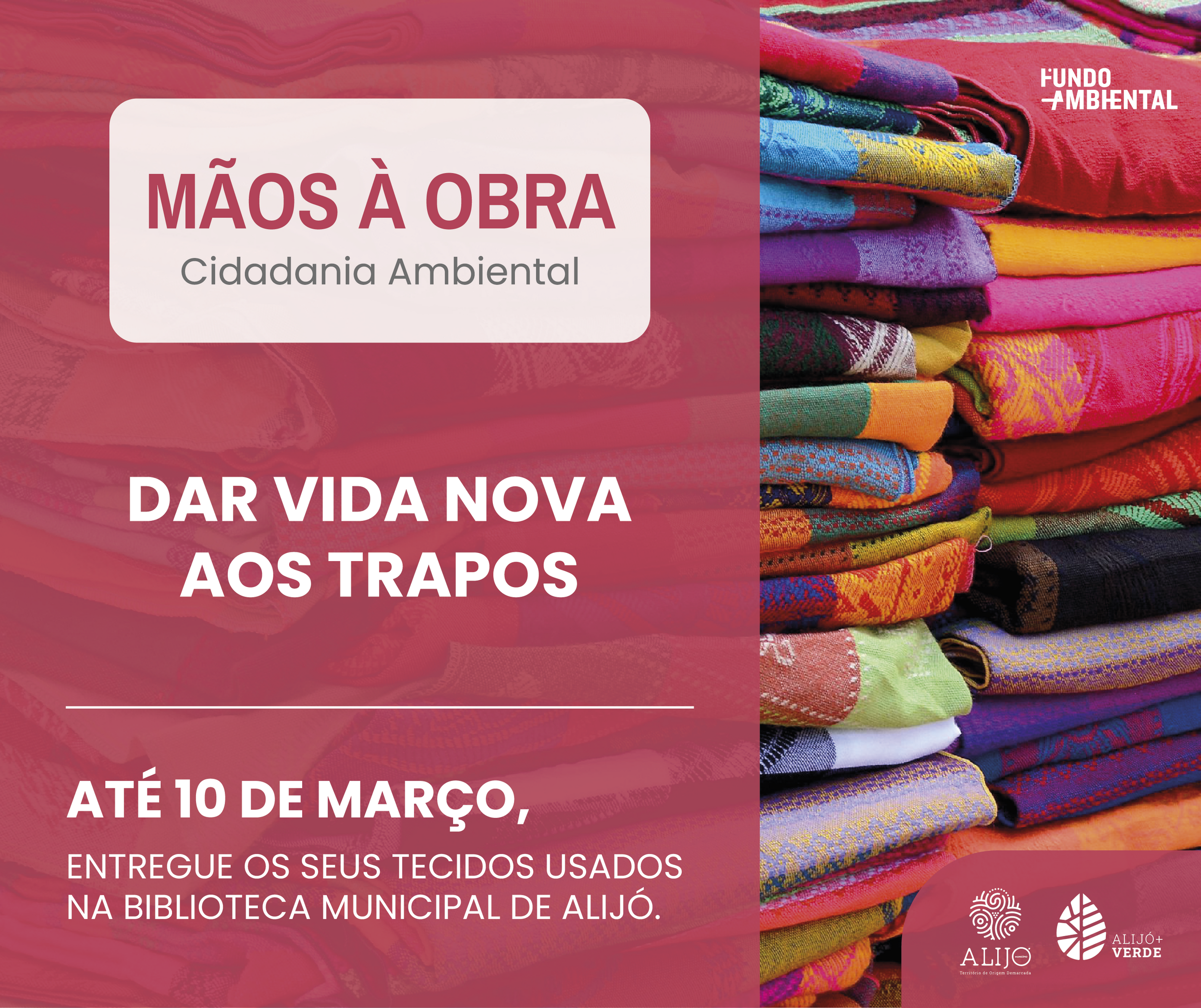 Mãos à Obra: Entregue os seus tecidos usados até 10 de março