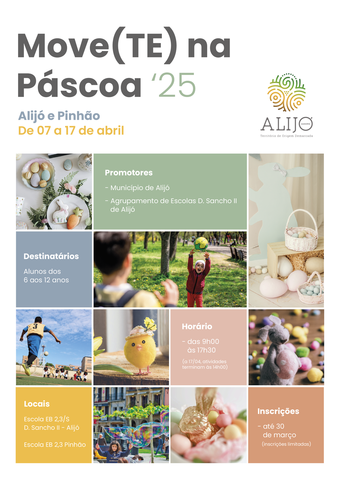 Inscrições abertas: Programa MOVE(TE) promove atividades durante interrupção letiva da Páscoa