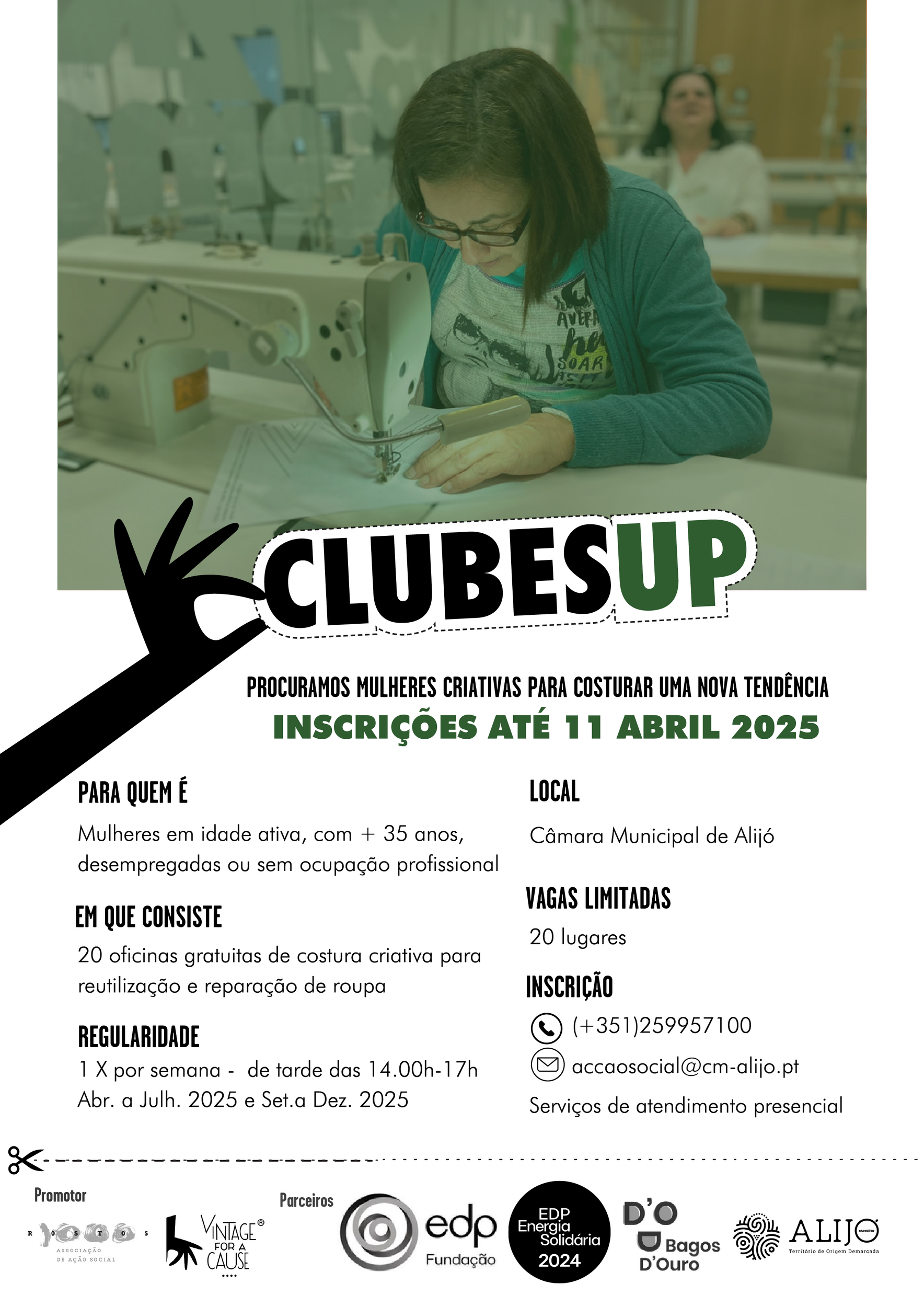 Oficina de Costura Criativa: Período de inscrições alargado