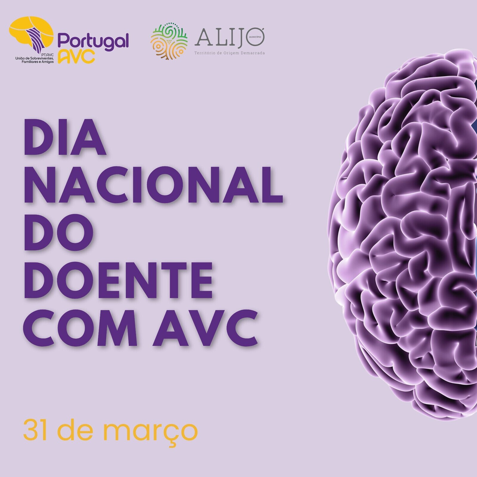 Dia Nacional do Doente com AVC: 31 de março