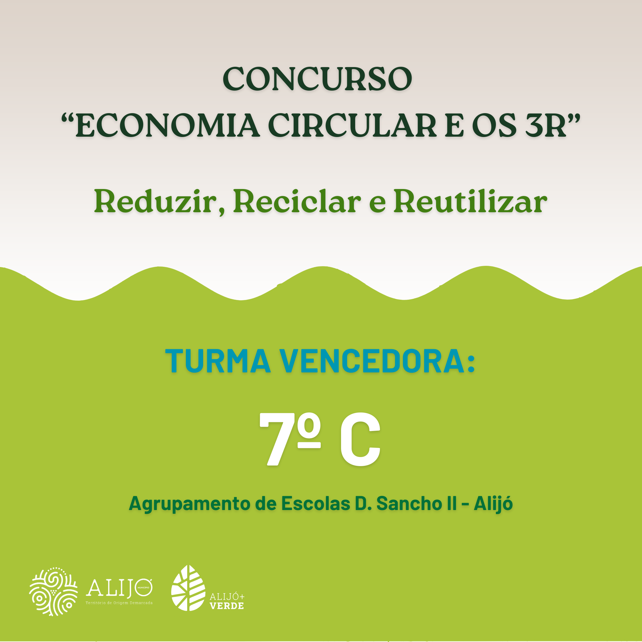 Concurso “Economia Circular e os 3R”: Alunos do 7ºC foram os vencedores