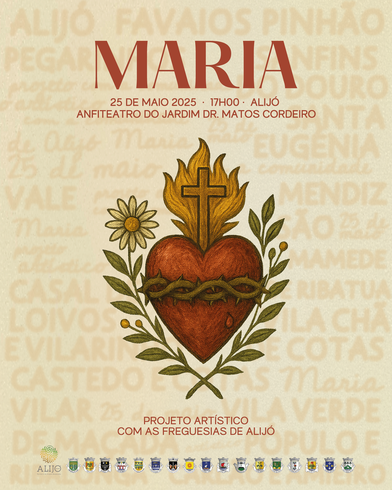 Alijó promove grande espetáculo comunitário inspirado na figura de Maria a 25 de maio