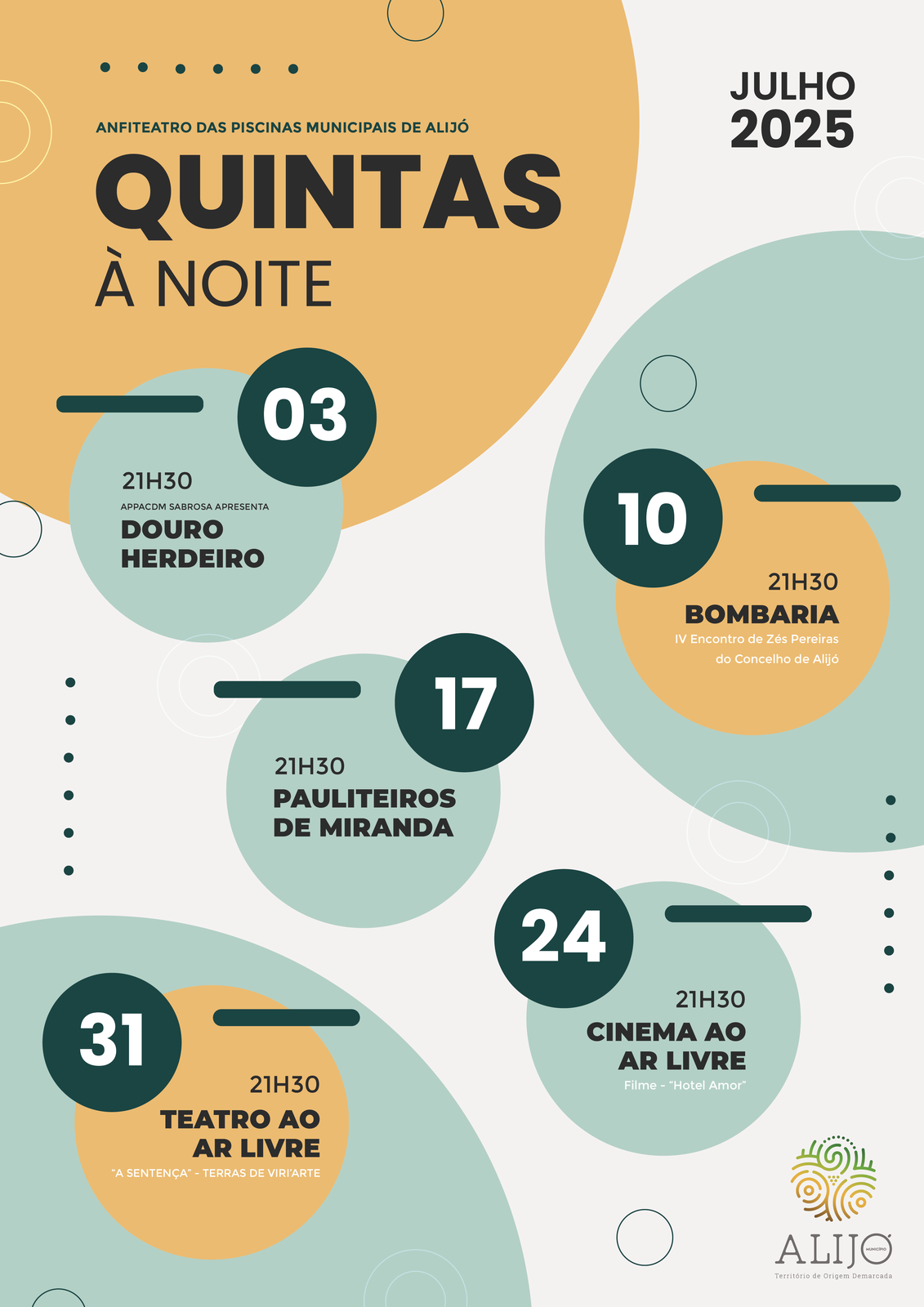 A partir do dia 3, “Quintas à Noite” ao ar livre animam o mês de julho 