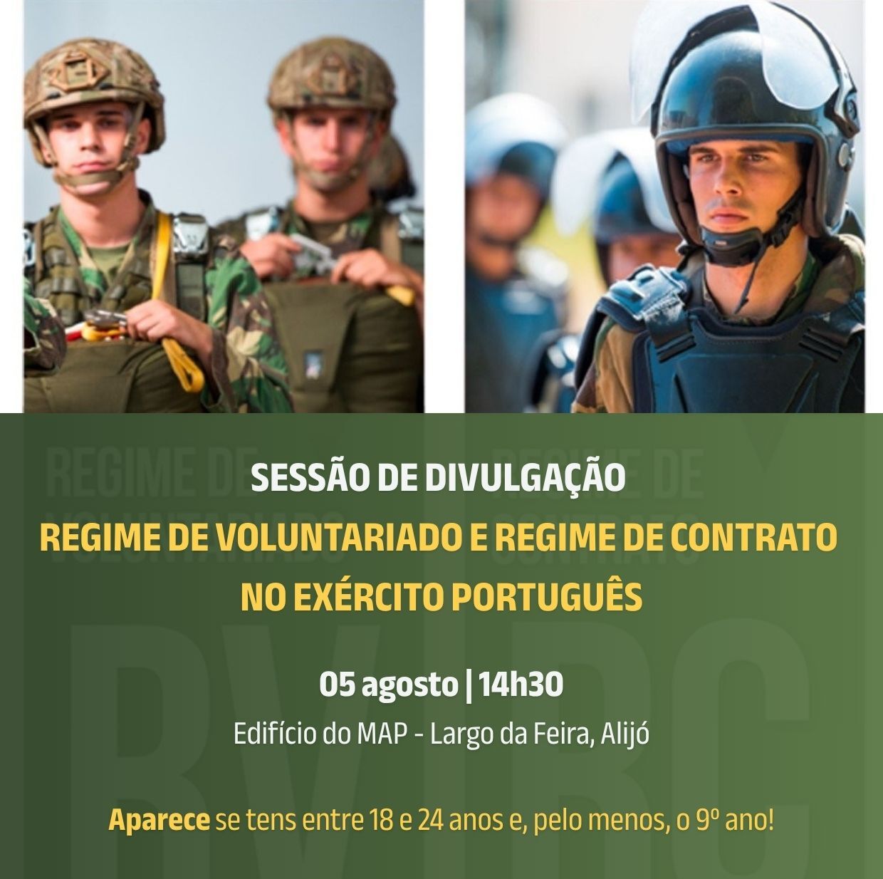 Alijó recebe sessão informativa sobre Regime de Voluntariado e Contrato no Exército Português