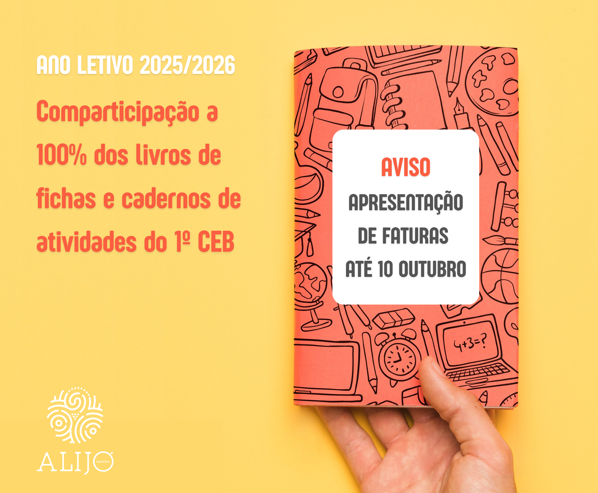 Comparticipação a 100% dos livros de fichas e cadernos de atividades dos alunos do 1º CEB