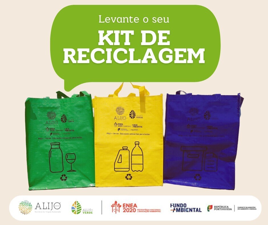 Levante o seu kit gratuito de sacos de reciclagem 
