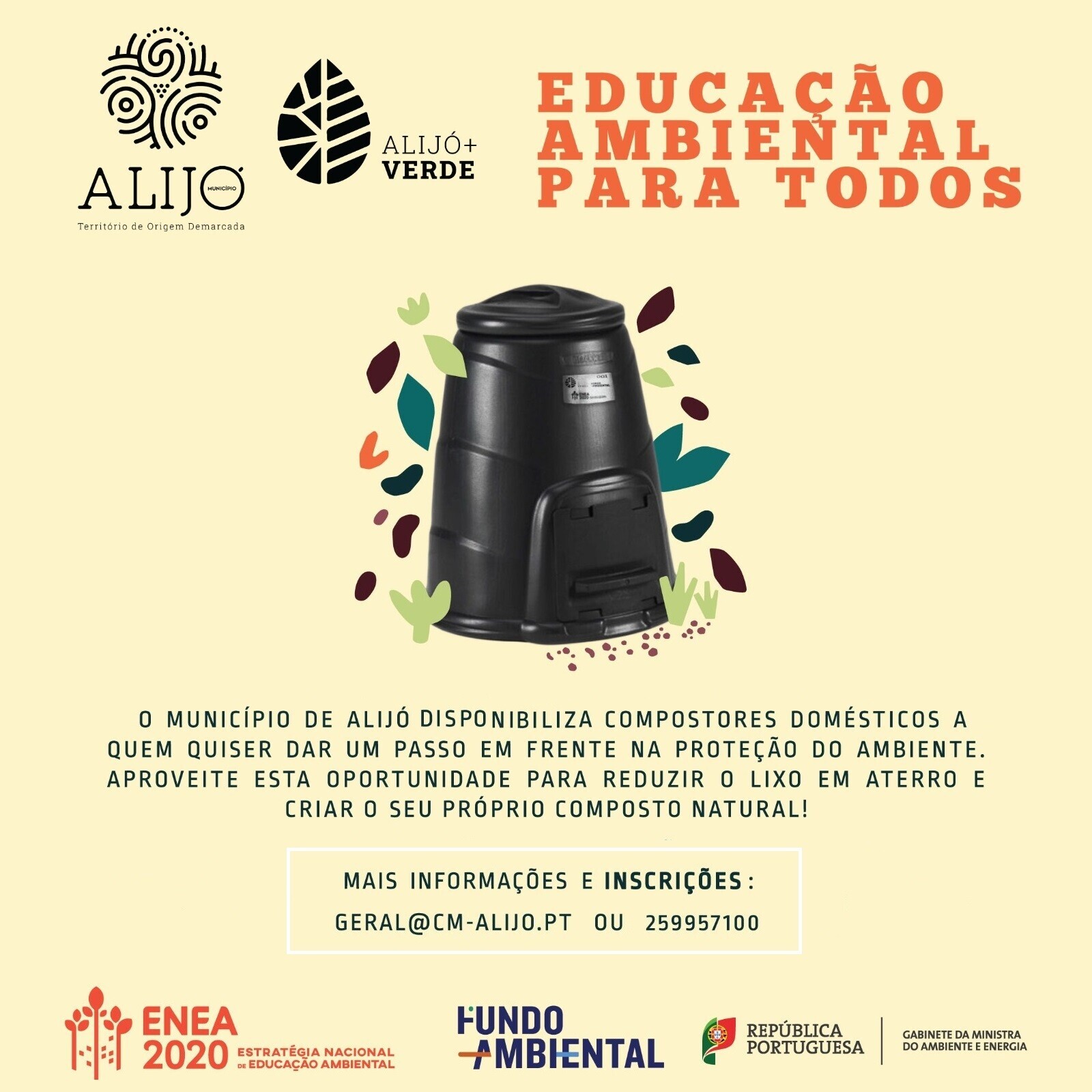 Faça compostagem em casa: solicite o seu compostor doméstico gratuito 